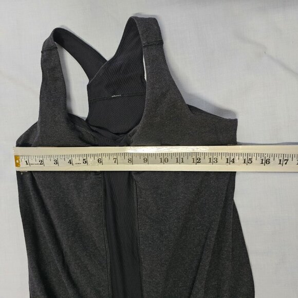 Lululemon Romp Her Jumpsuit/Romper Women Size 6 Dark Gray Shelf Bra - Picture 9 of 12